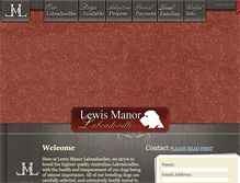 Tablet Screenshot of lewismanorlabradoodles.com